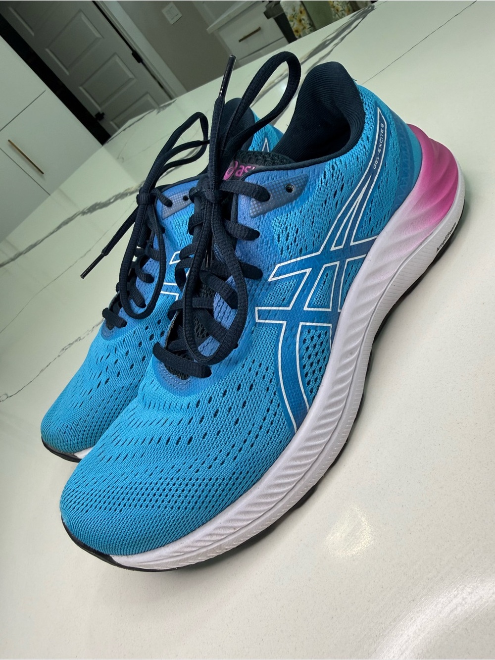 ASICS GEL-Excite 8 Women's Running Shoes Size 8 Blue Pink Ombre